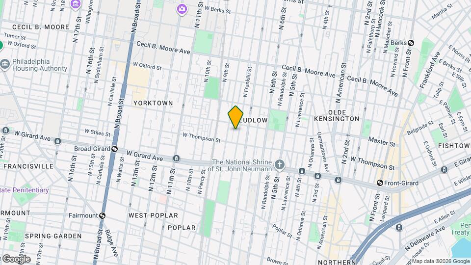 1328 N Franklin St Map and Location Details