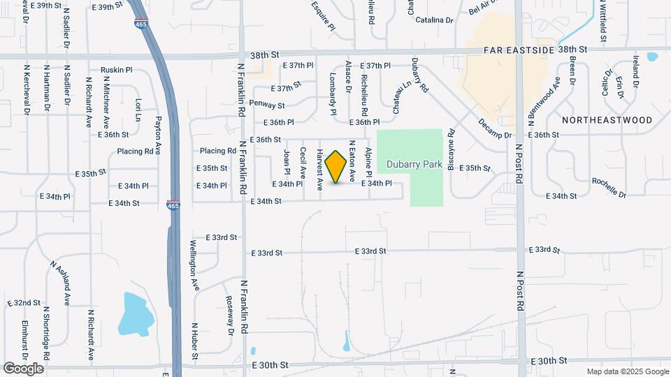 8325 E 34th Pl Map and Location Details