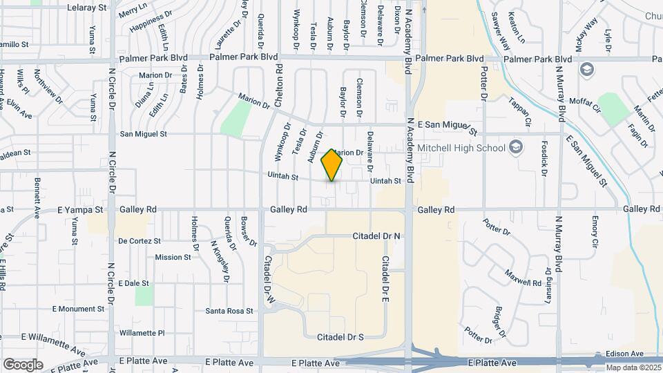 3535 E Uintah St Map and Location Details