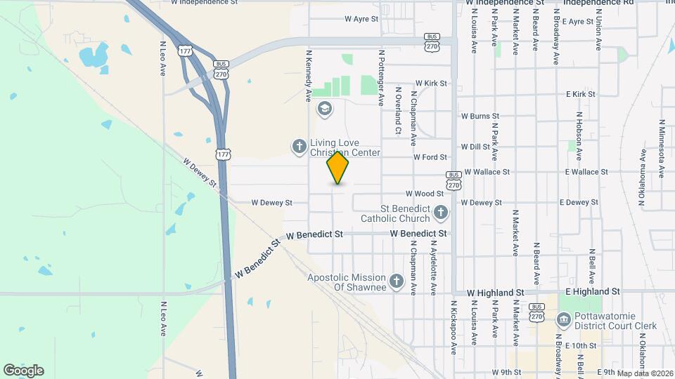 1030 W Wood St Map and Location Details