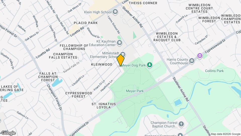 16306 Kleinwood Dr Map and Location Details