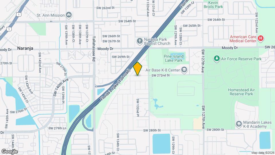 13280 SW 272nd St Mapa y Detalles de la Ubicación