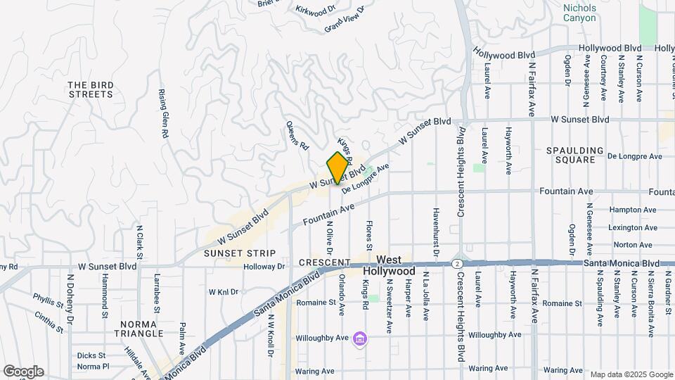 Pendry Residences West Hollywood Mapa y Detalles de la Ubicación