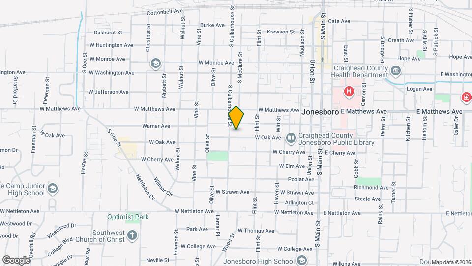 636 W Oak Ave Map and Location Details