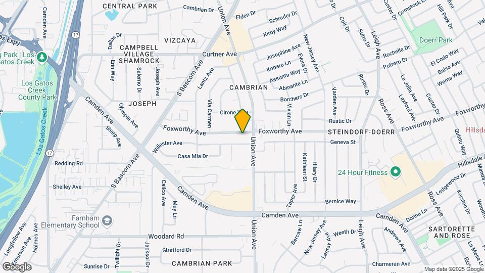 2016 Foxworthy Ave Map and Location Details
