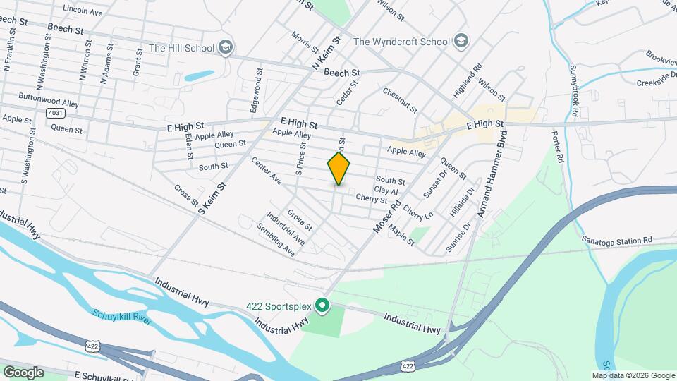 1203 Cherry St Map and Location Details