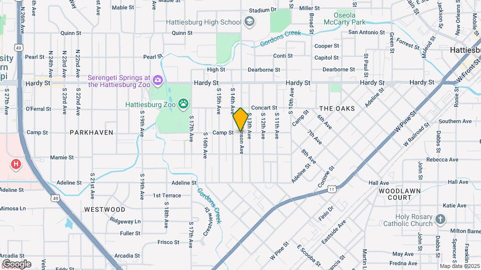 1313 Camp St Map and Location Details