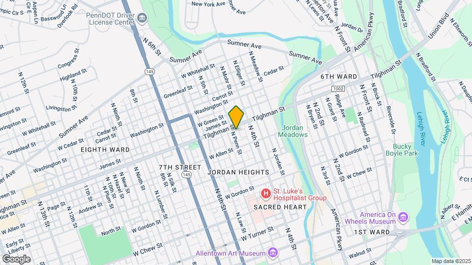 637 N Penn St Map and Location Details