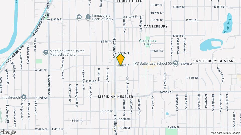 723 E 54th St Map and Location Details