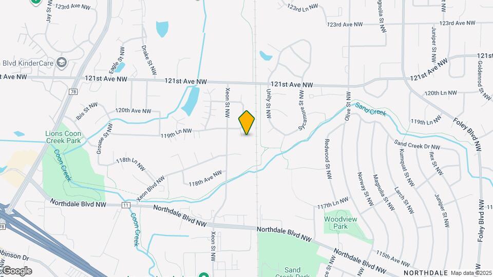 11907 Wintergreen St NW Map and Location Details