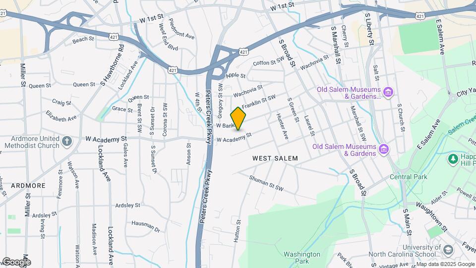 1111 W Academy St Map and Location Details