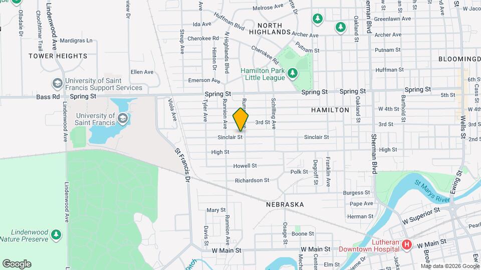 1706 Sinclair St Map and Location Details