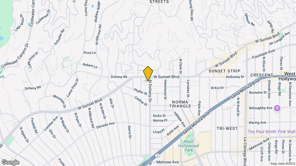 Doheny Drive Apartments Map and Location Details
