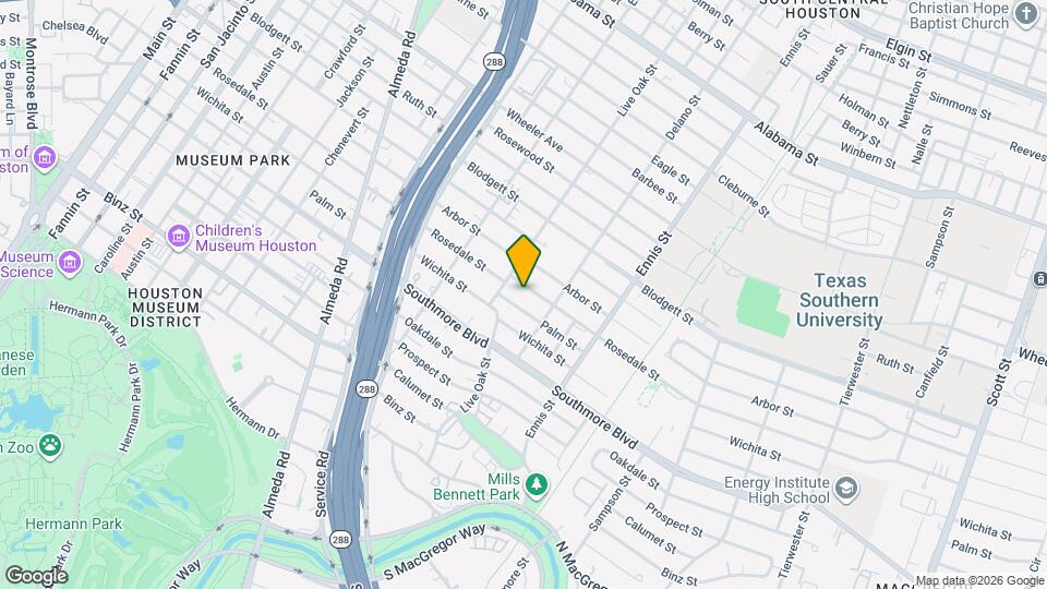 2616 Rosedale St Map and Location Details