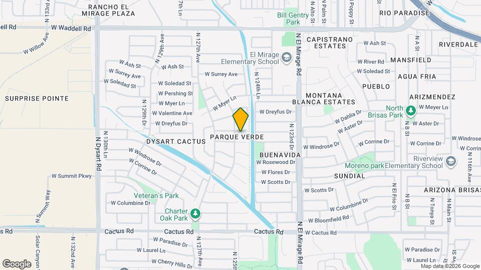 12513 W Aster Dr Mapa y Detalles de la Ubicación