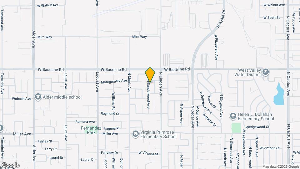 1109 N Sandalwood Ave Map and Location Details