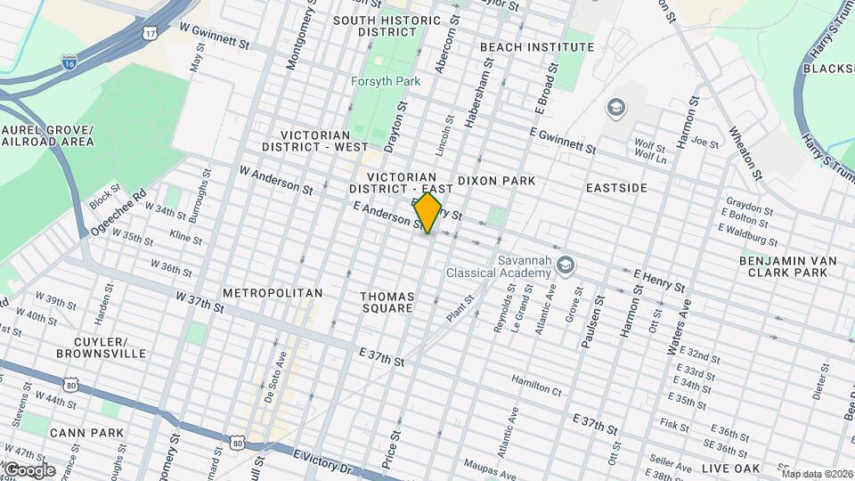 1415 Habersham St Map and Location Details