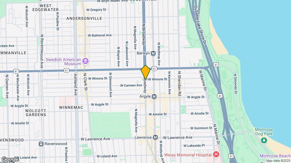 5100 N Broadway St Map and Location Details