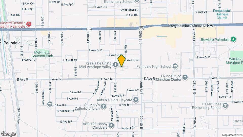 1700 E Ave Q14 Mapa y Detalles de la Ubicación
