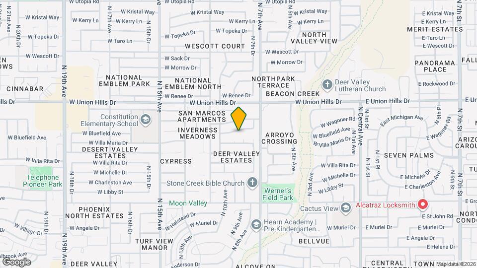 815 W Bluefield Ave Mapa y Detalles de la Ubicación