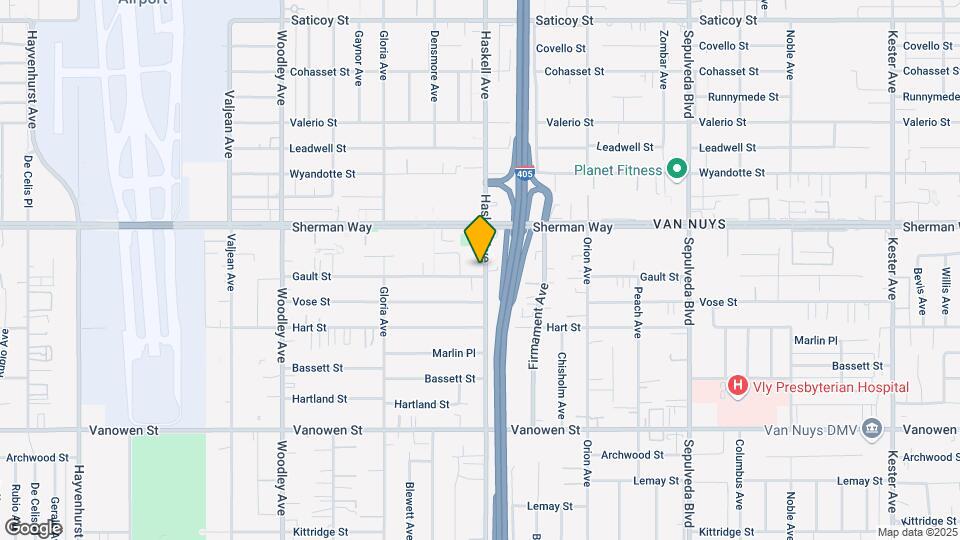 7101 Haskell Ave Map and Location Details