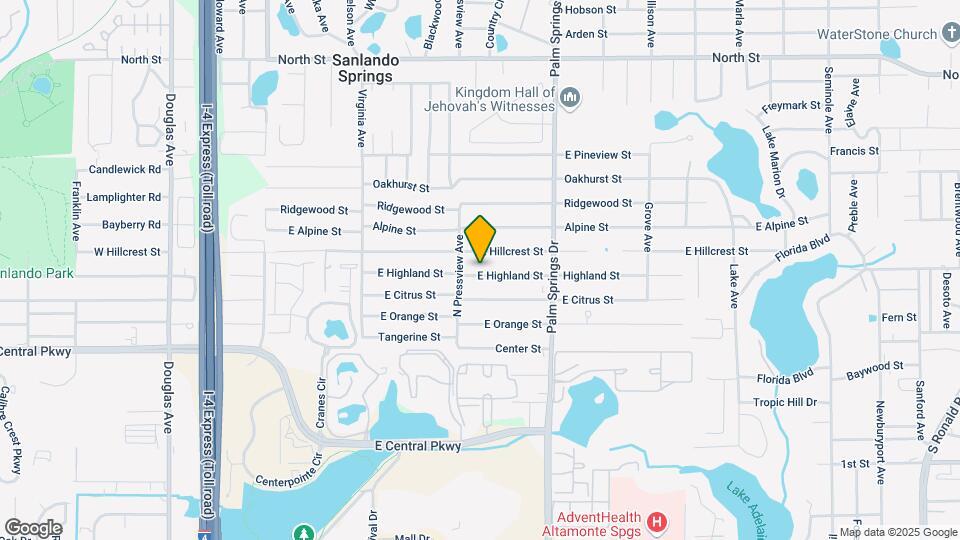 413 E Highland St Map and Location Details