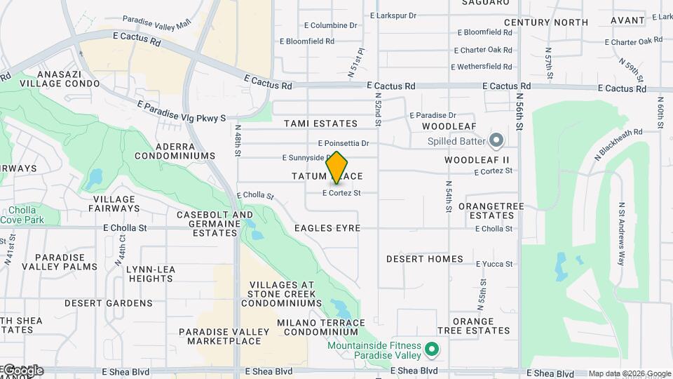 11601 N 50th Pl Map and Location Details