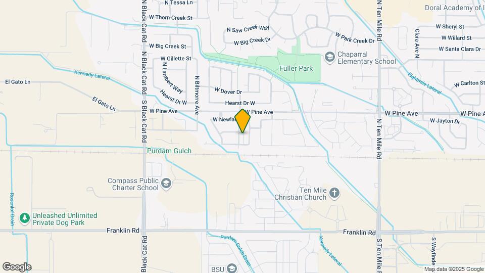 650 N Carisbrooke Ave Map and Location Details