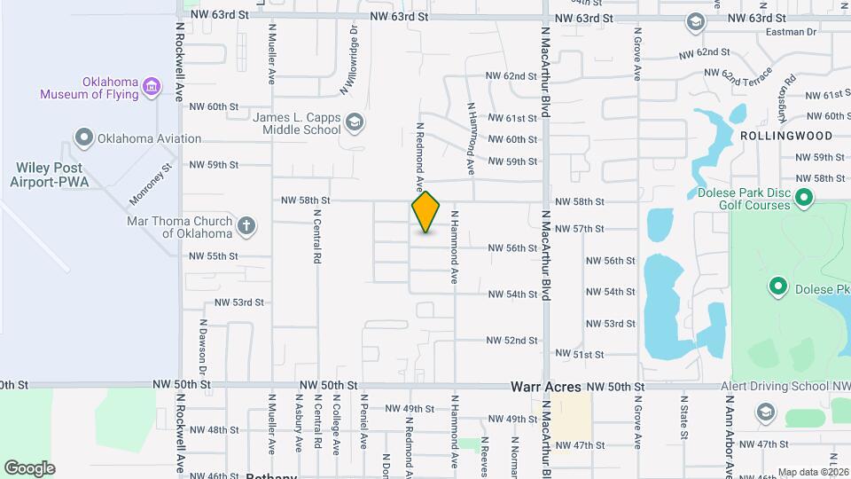 6017 NW 56th St Map and Location Details