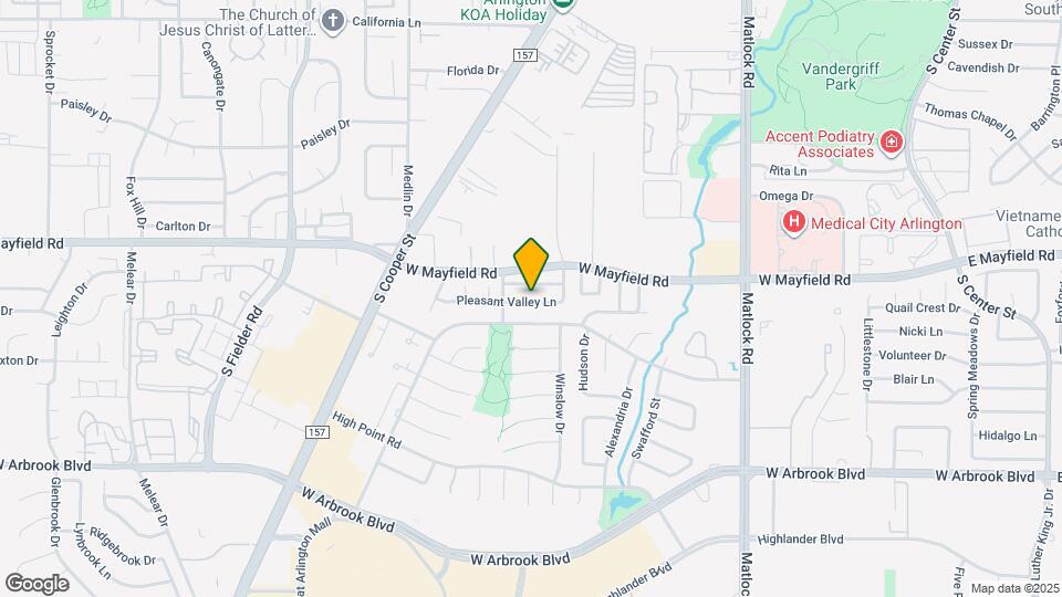 1021 Pleasant Valley Ln Map and Location Details