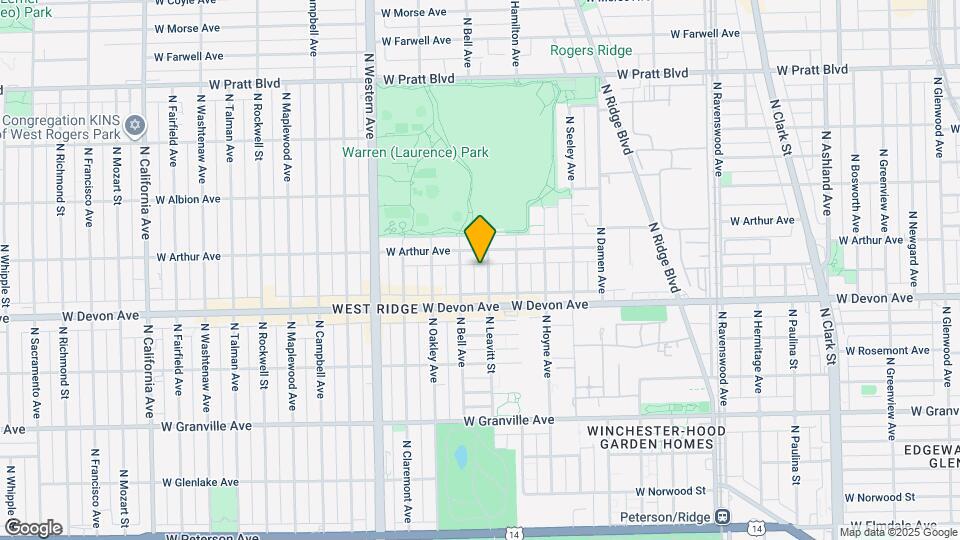 6442 N Leavitt St Map and Location Details