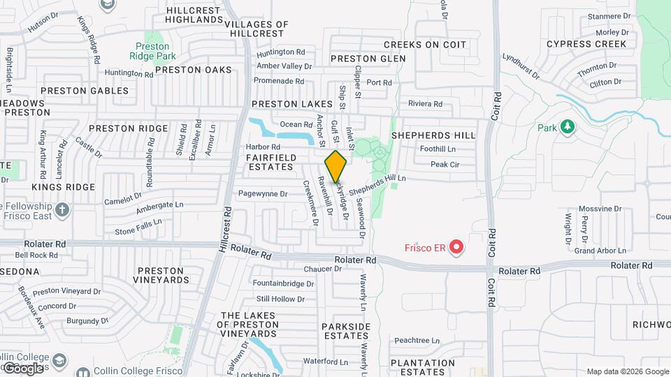 7625 Rockyridge Dr Map and Location Details