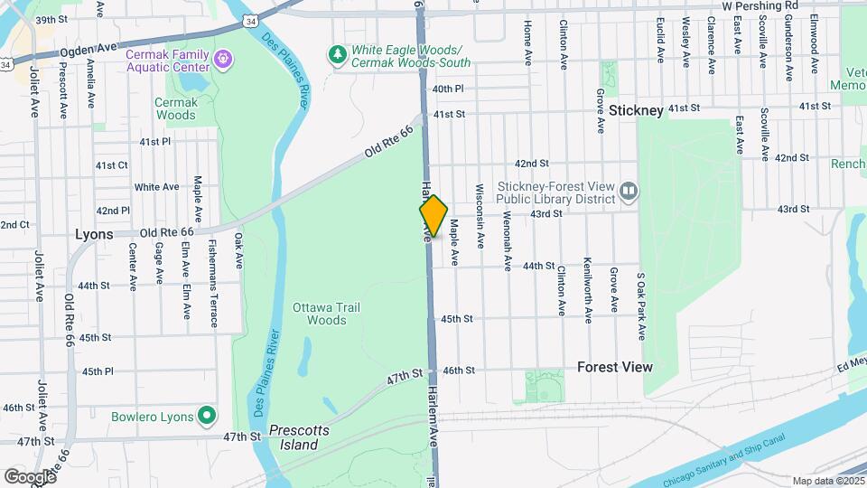 4313 S Harlem Ave Map and Location Details