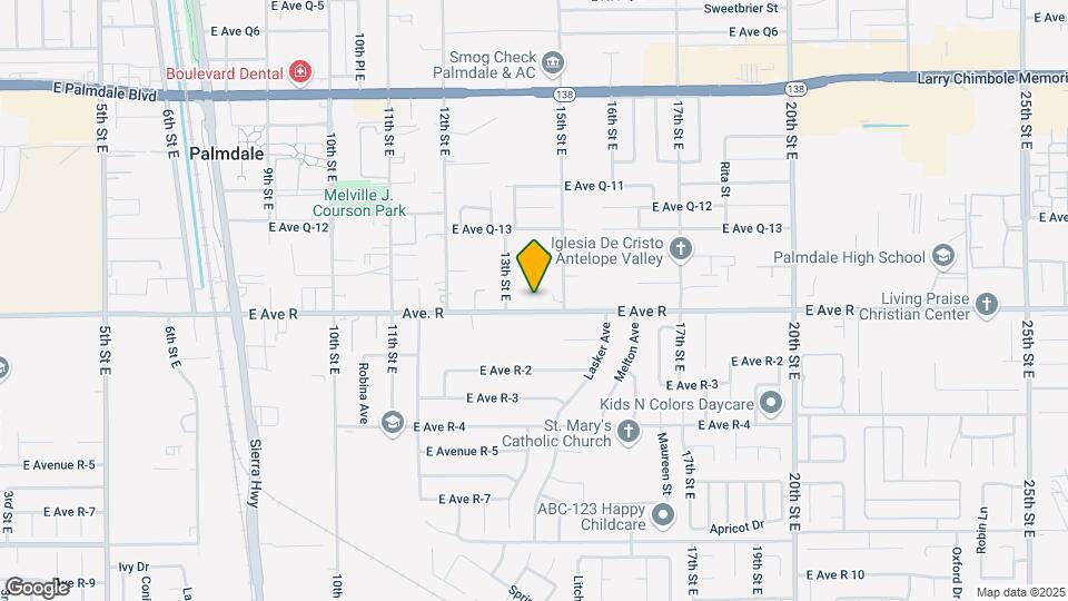 1341 E Avenue R Map and Location Details