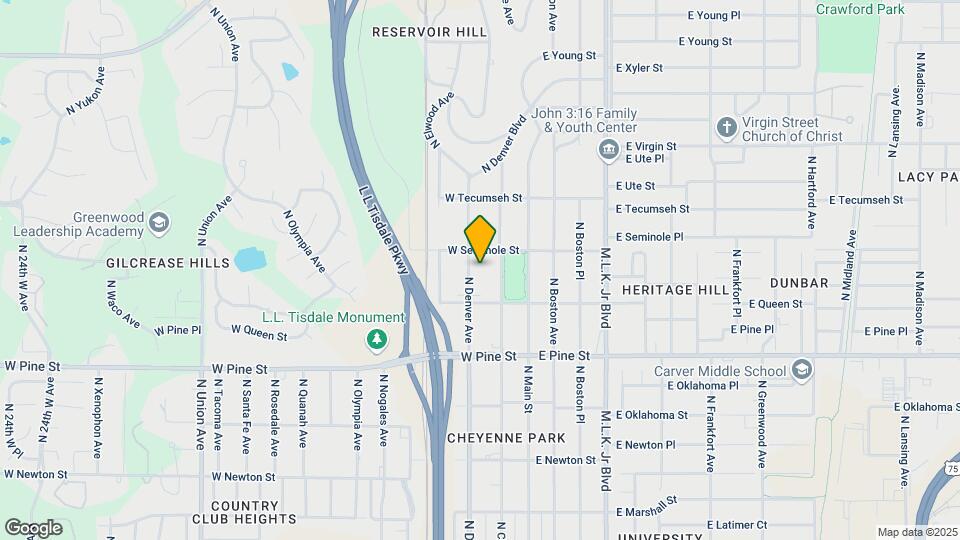 1629 N Denver Ave Map and Location Details