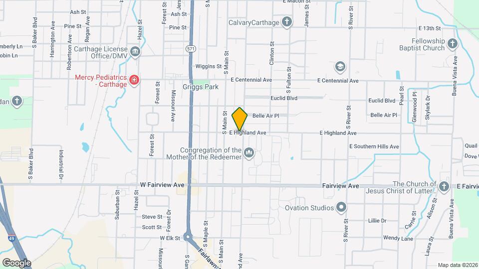 124 E Highland Ave Map and Location Details