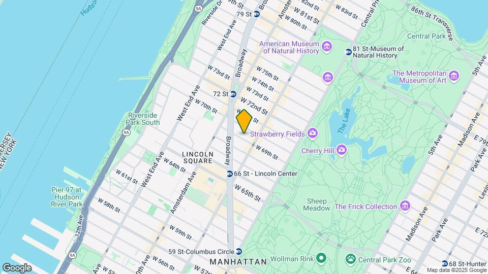 125 W 69th St Mapa y Detalles de la Ubicación