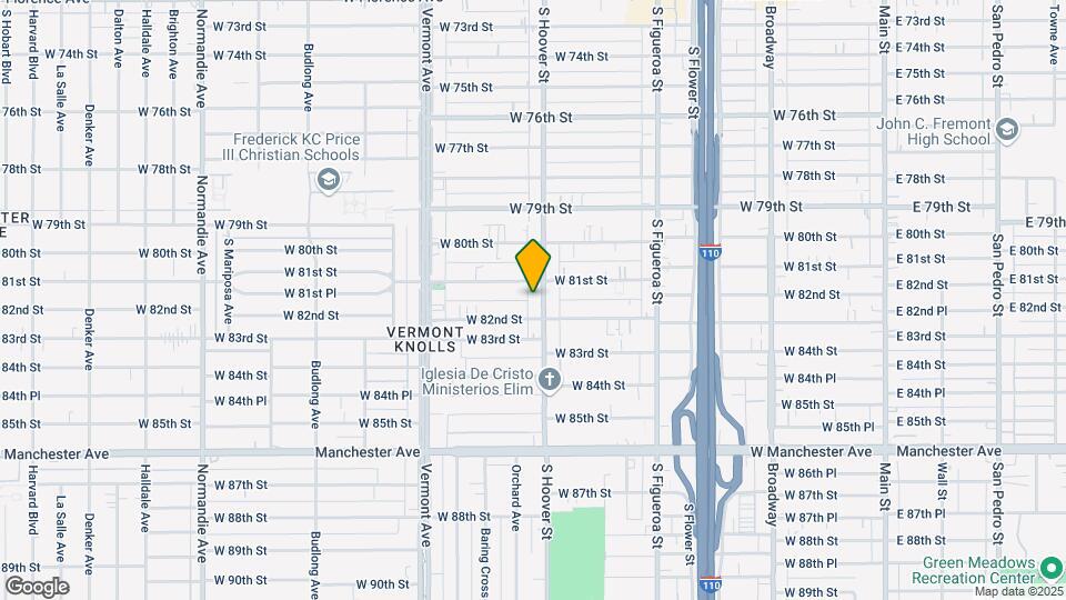 8119 S Hoover St Map and Location Details