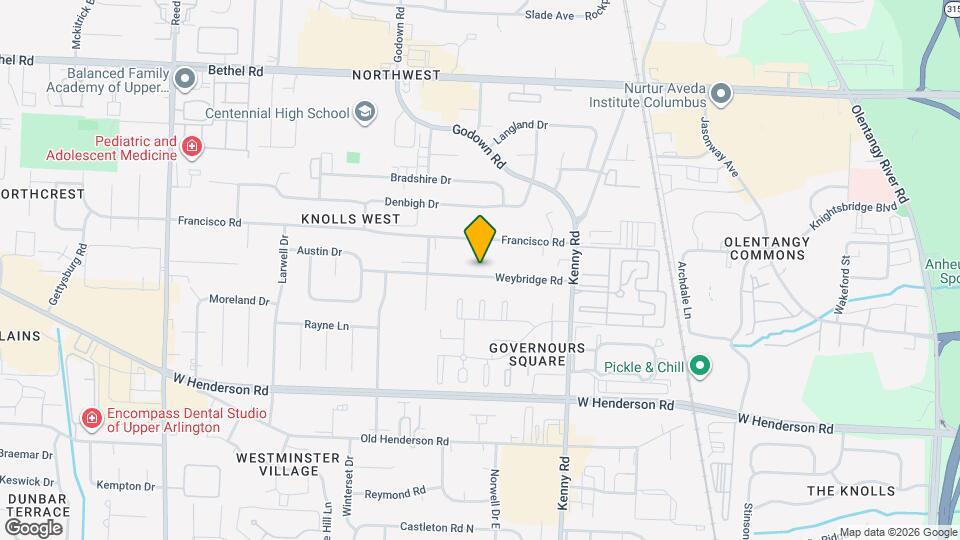 1304 Weybridge Rd Map and Location Details