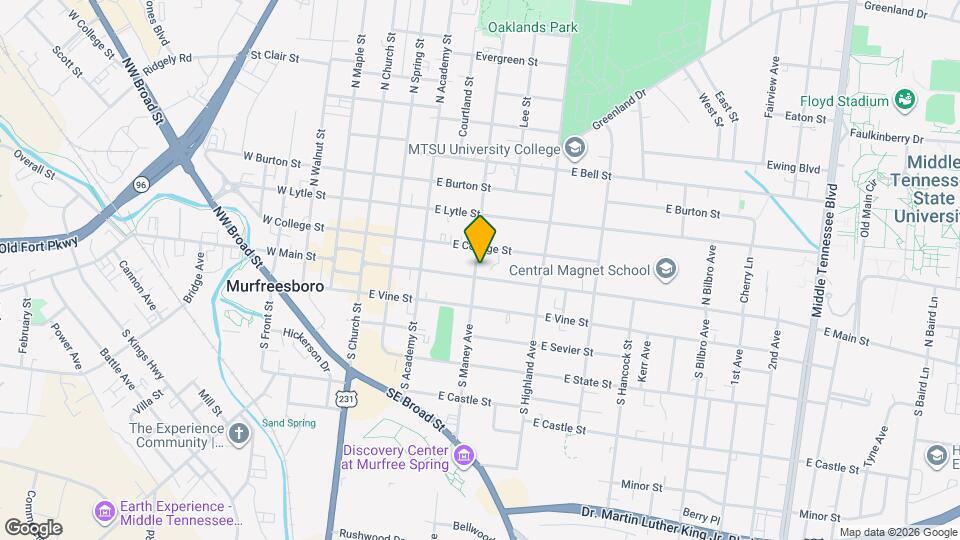 401 E Main St Map and Location Details