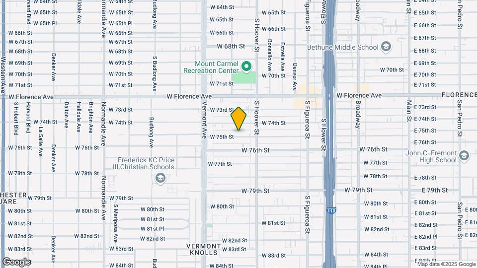 845 W 75th St Map and Location Details