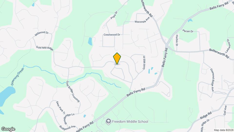 368 Downing Creek Trl Mapa y Detalles de la Ubicación