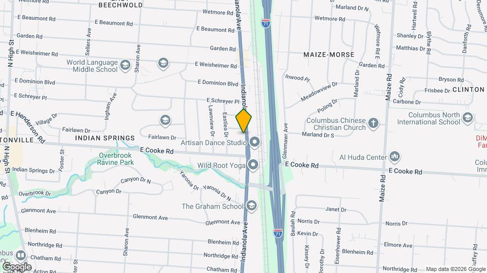 4185 Indianola Ave Map and Location Details