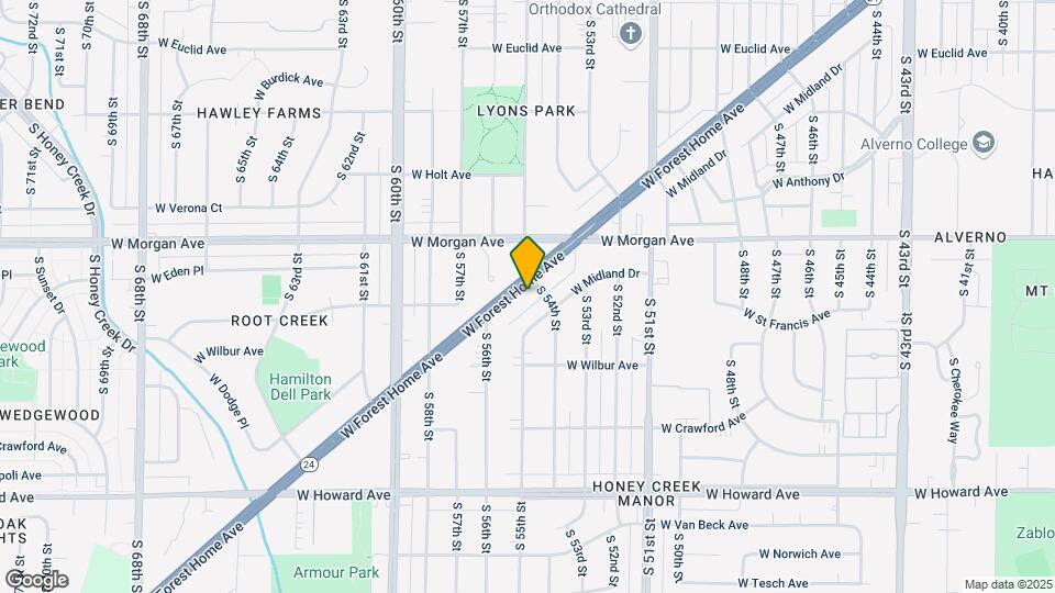 5415 W Forest Home Ave Map and Location Details