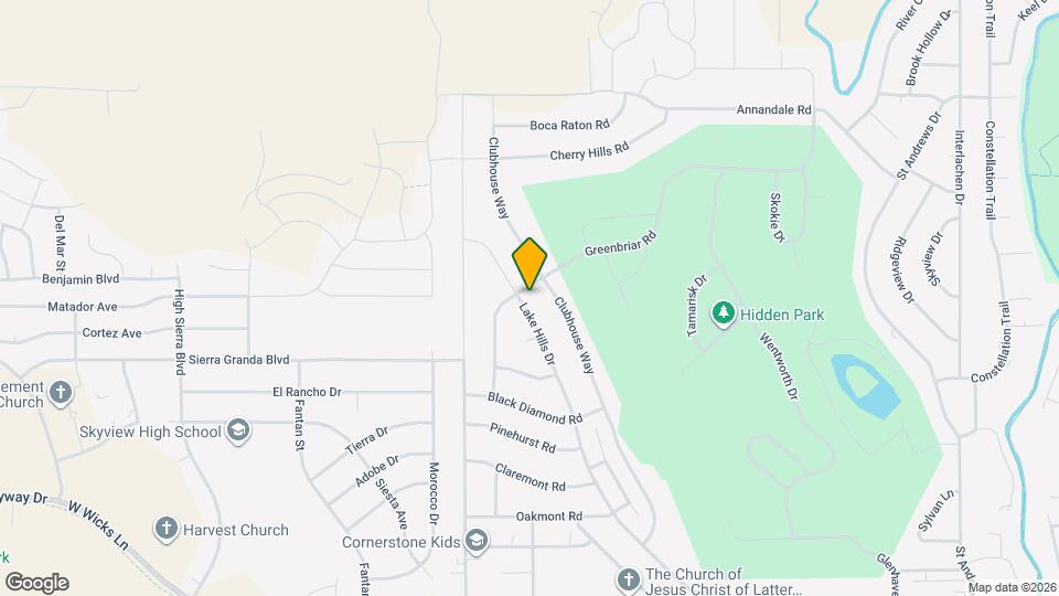 2083 Lake Hills Dr Map and Location Details