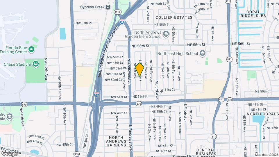 5265 NE 1st Terrace Map and Location Details