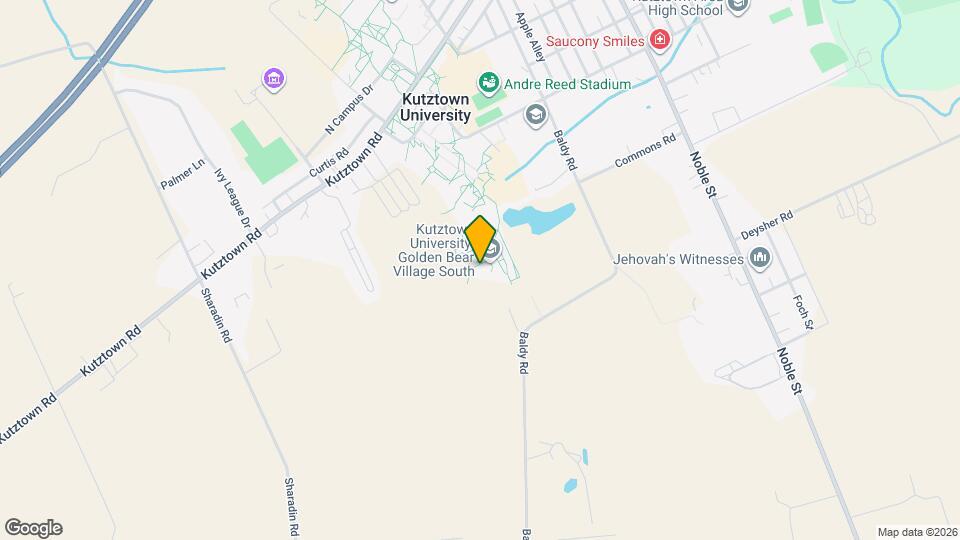 Kutztown University: Golden Bear Village South Map and Location Details
