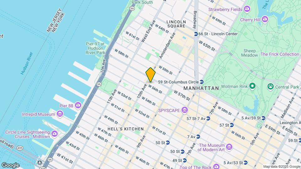 449 W 56th St Map and Location Details