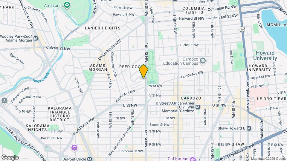 1654 Beekman Pl NW, Unit C Mapa y Detalles de la Ubicación