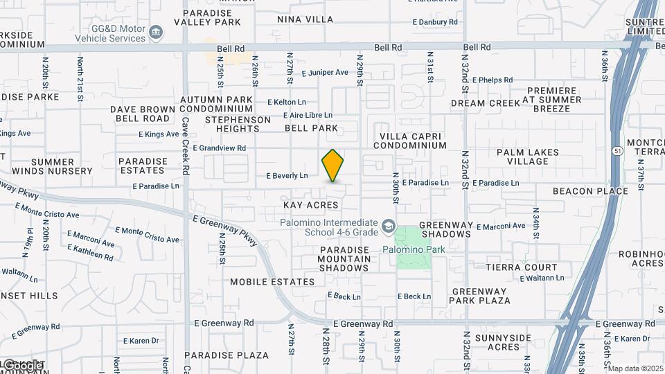 2807 E Paradise Ln Map and Location Details